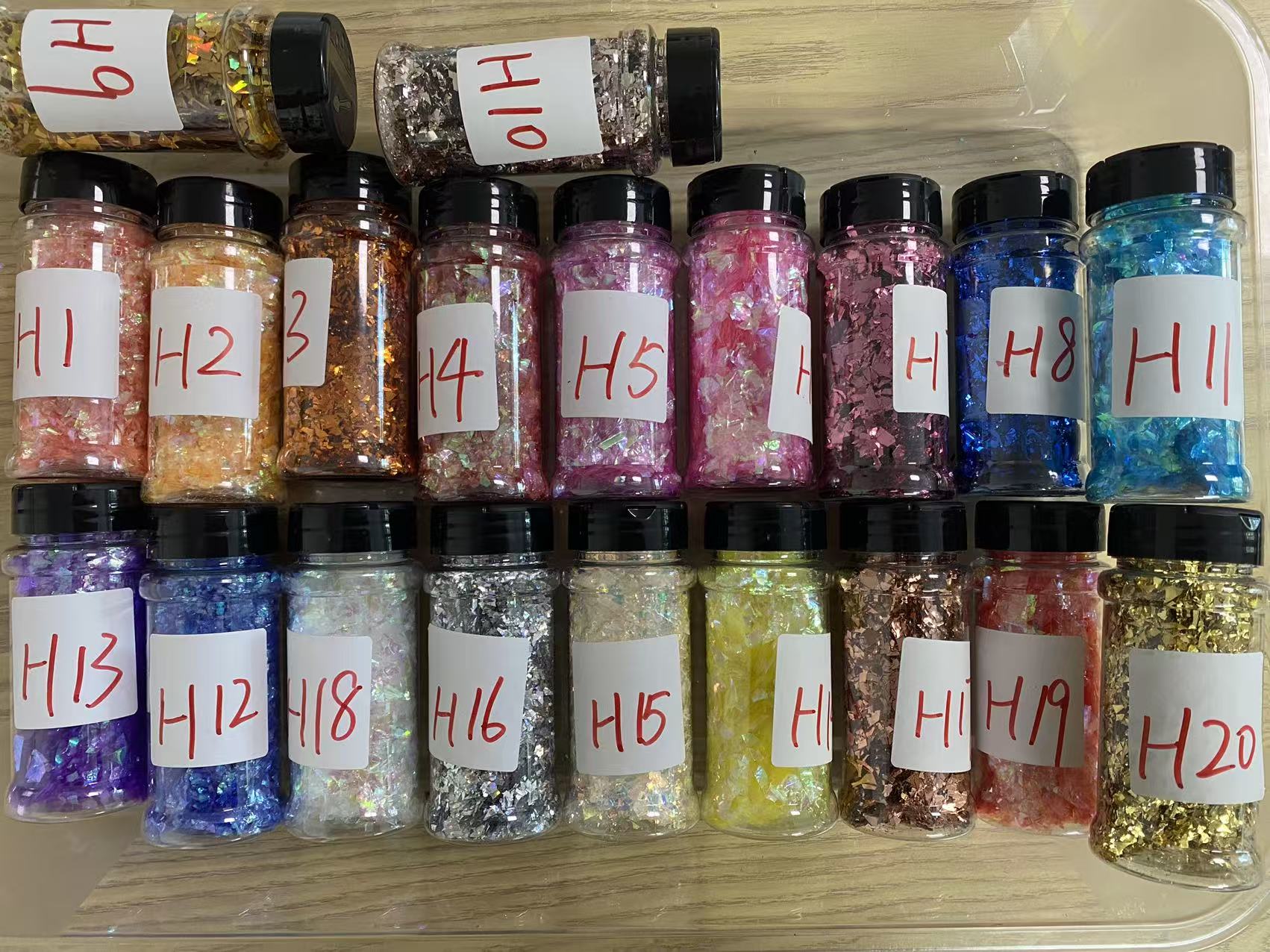 Bubbleglitter polymerclay chameleon glitter  pearl glitters