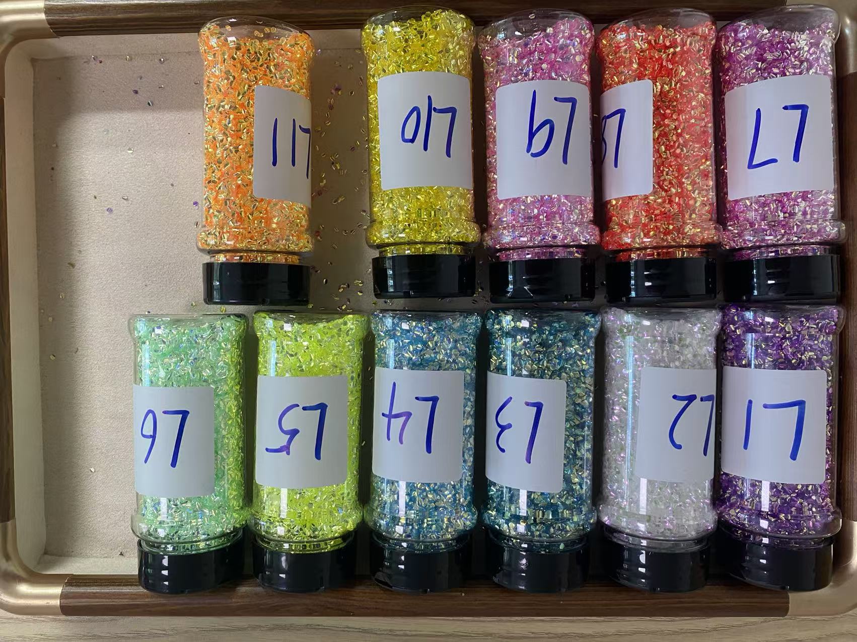 Bubbleglitter polymerclay chameleon glitter  pearl glitters