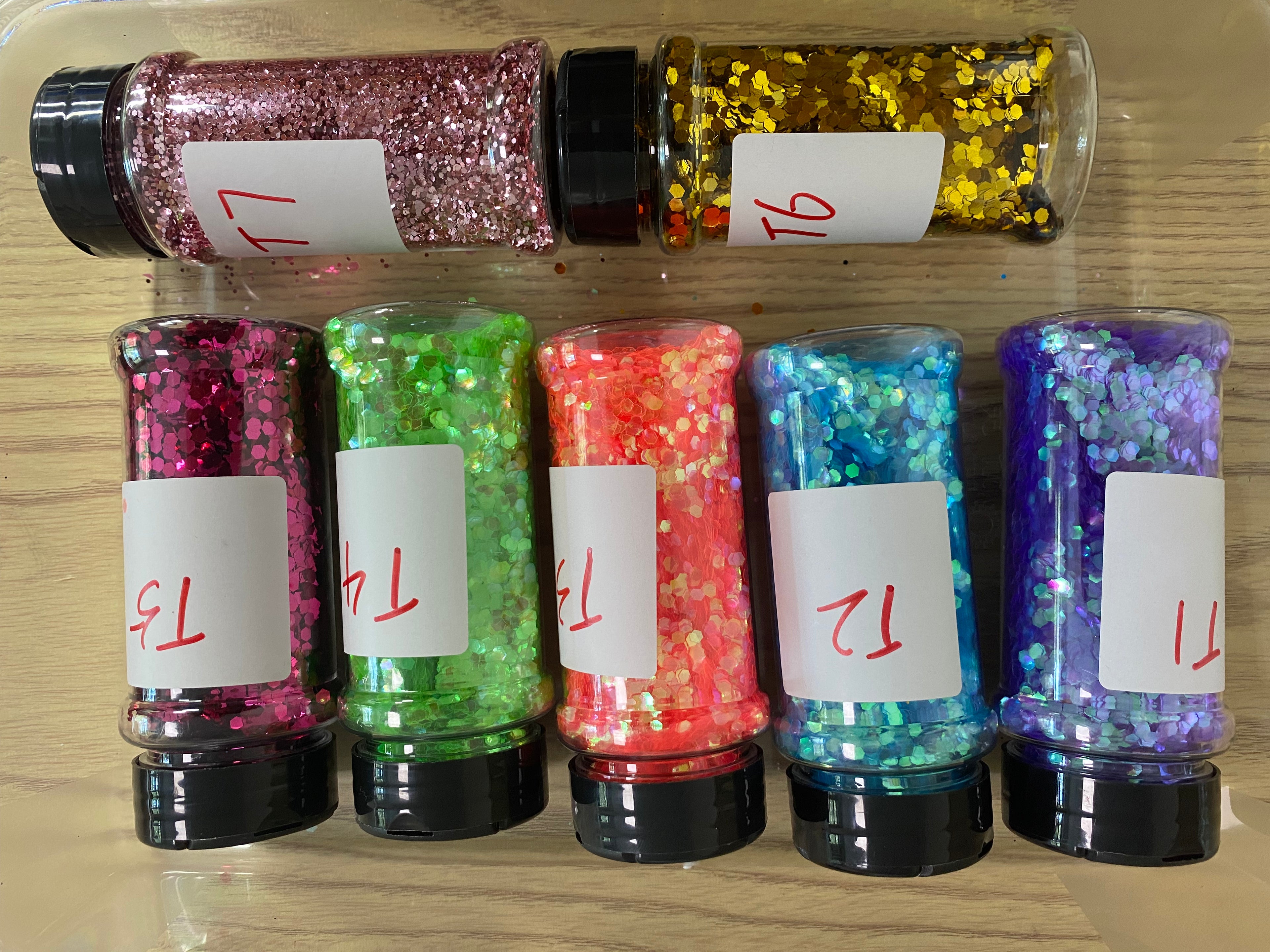 Bubbleglitter polymerclay chameleon glitter  pearl glitters